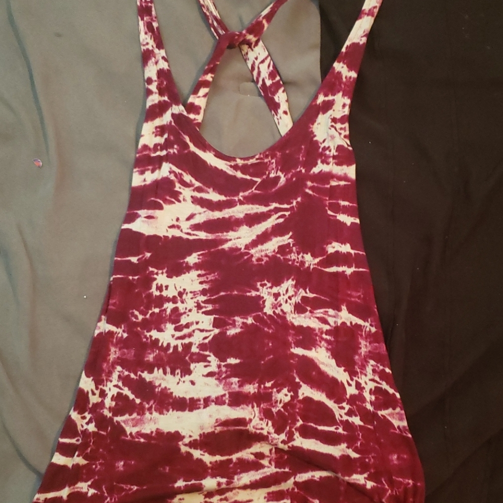 Tie dye backless tank top